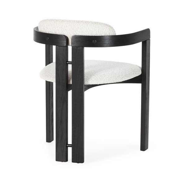 Bílá/černá čalouněná jídelní křesla v sadě 2 ks s područkami Eiden – MOME-image-4