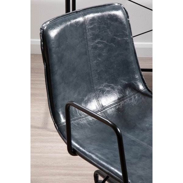 Tmavě šedá kancelářská židle z imitace kůže Branson – Premier Housewares-image-4