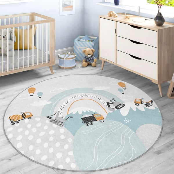 Pratelný dětský koberec ø150 cm Snowy Hills – Mila Home-image-1