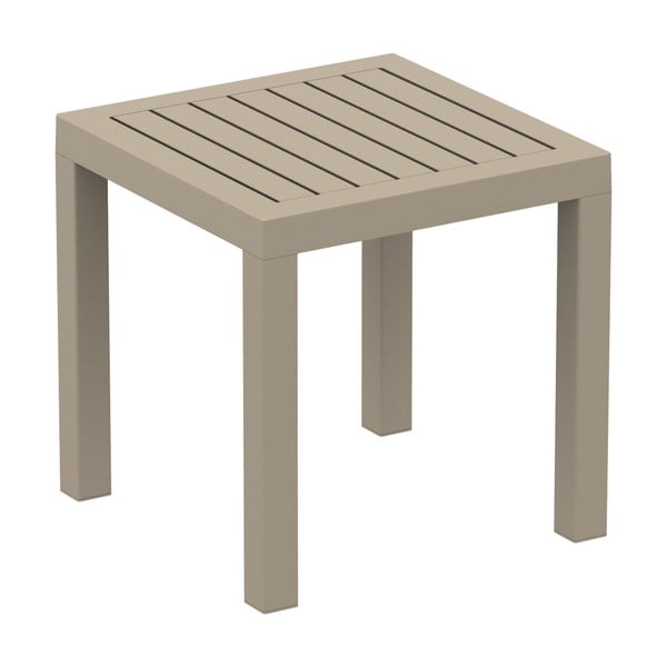 Pískově hnědý zahradní odkládací stolek Resol Ocean, 45 x 45 cm