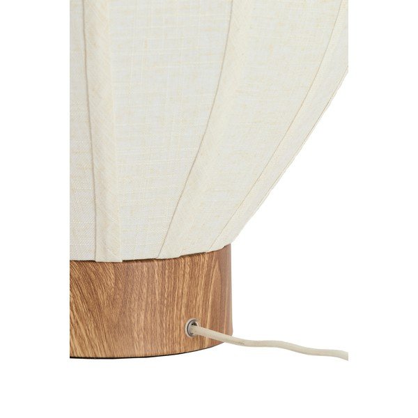 Krémová kovová stolní lampa s textilním stínidlem (výška 36 cm) Kyzo – Light & Living-image-2