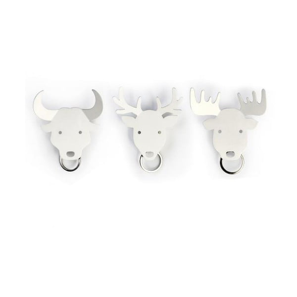 Věšáček na klíče QUALY Deer Key Holder, bílý-image-2