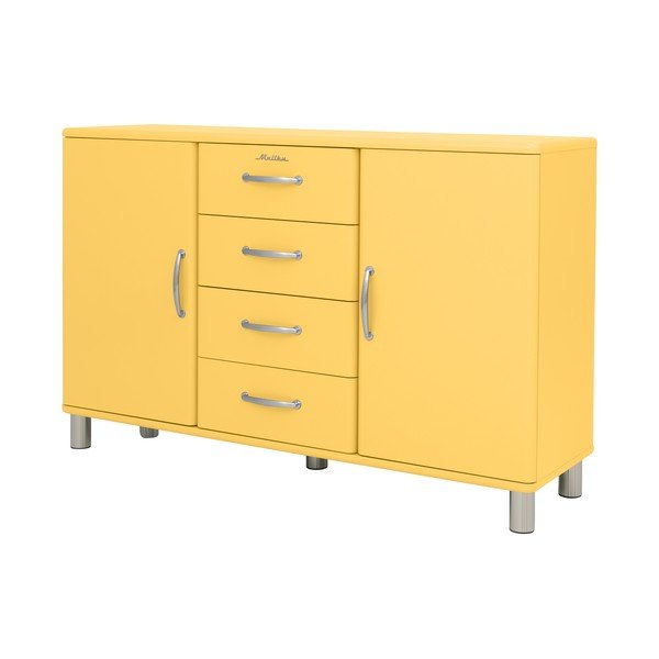 Žlutá nízká komoda 146x92 cm Malibu - Tenzo-image-1