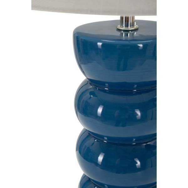 Bílá/modrá keramická stolní lampa s textilním stínidlem (výška 46 cm) Torr – Mauro Ferretti-image-3
