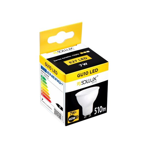Teplá bílá LED žárovka GU10, 7 W – Sollux-image-1