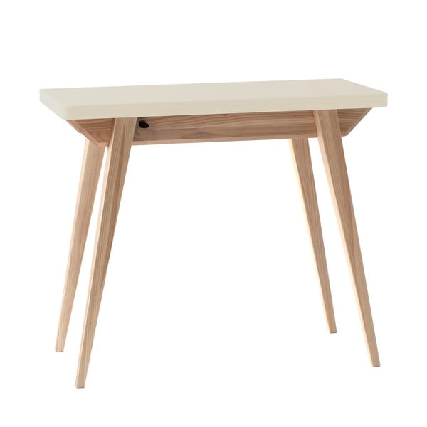 Krémový přírodní konzolový stolek 45x90 cm Envelope – Ragaba