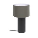 Černo-šedá stolní lampa s kovovým stínidlem (výška 50 cm) Domicina – Kave Home