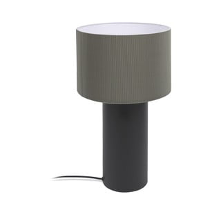 Černo-šedá stolní lampa s kovovým stínidlem (výška 50 cm) Domicina – Kave Home