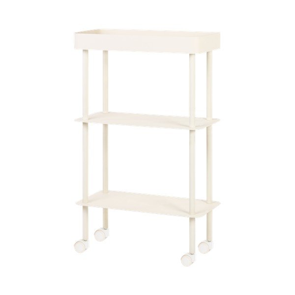 Béžový kovový pojízdný regál 60x97x30 cm Nolle – noo.ma