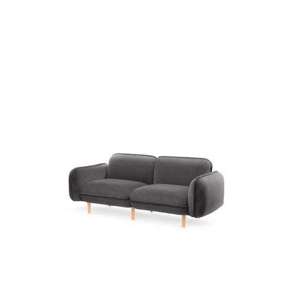 Tmavě šedá pohovka z textilie bouclé 188 cm Bean – EMKO-image-1