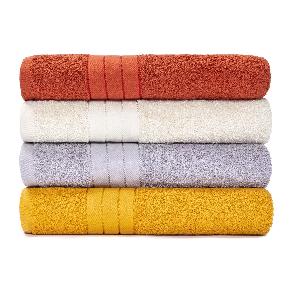 Sada 4 bavlněných ručníků Bonami Selection Roma, 50 x 100 cm