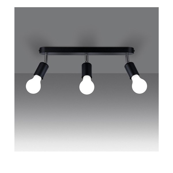 Černé kovové stropní svítidlo ø 6 cm Brando – Sollux-image-1