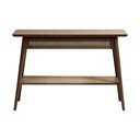 Hnědý konzolový stolek s deskou v dubovém dekoru 40x110 cm Barrali – Unique Furniture