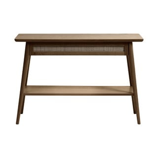 Hnědý konzolový stolek s deskou v dubovém dekoru 40x110 cm Barrali – Unique Furniture