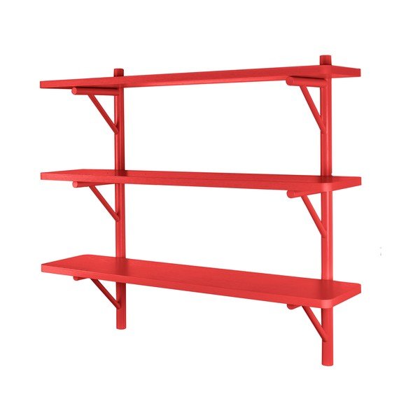 Červená nástěnná police Tenzo Grain-image-2