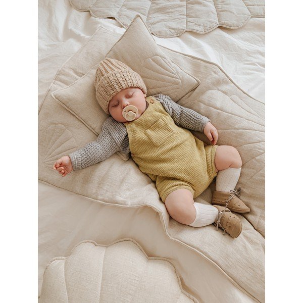 Béžová lněná souprava do postýlky Sand - Moi Mili-image-4