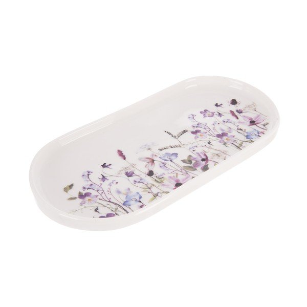 Bílý/fialový servírovací porcelánový talíř Louka – Orion-image-2