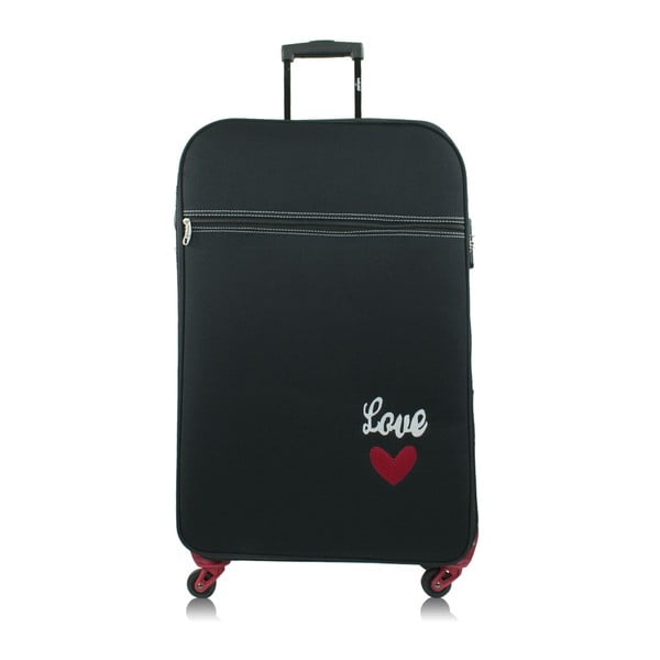 Černý kufr na kolečkách INFINITIF Love, 77 l