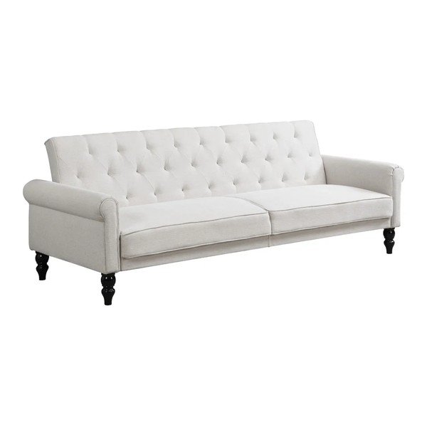 Krémová polohovací/rozkládací pohovka 222 cm Tyne – Støraa-image-2