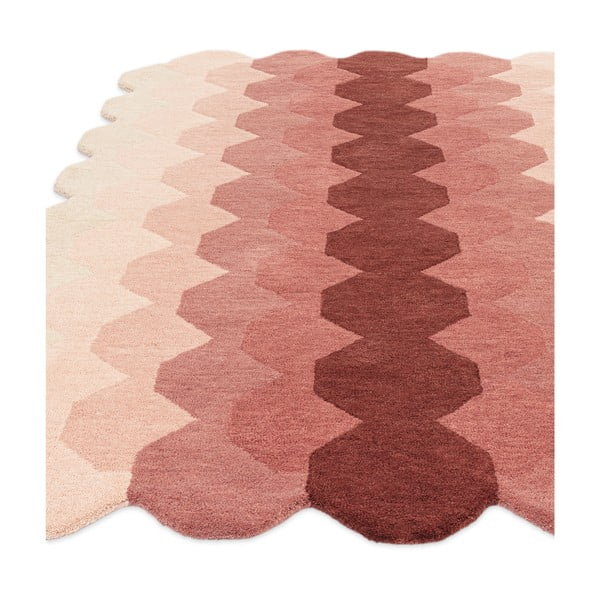 Růžový vlněný koberec 120x170 cm Hive – Asiatic Carpets-image-4