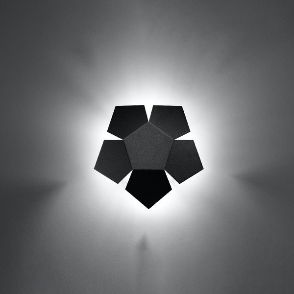 Černé nástěnné svítidlo Izar - Sollux-image-2