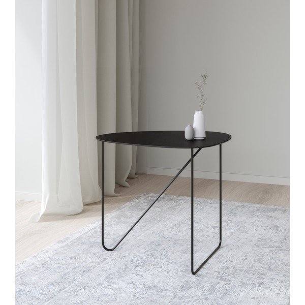 Černý kovový konferenční stolek 44x50 cm Curve L Bull – LIND DNA-image-1