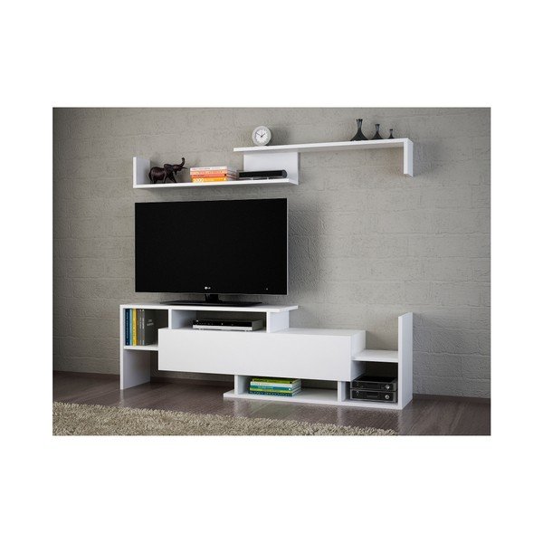 Bílá TV sestava 154x42 cm Dream – Kalune Design-image-4