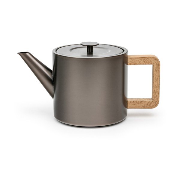 Šedá konvice na čaj z nerezové oceli se sítkem 1,1 l Duet Narvik – Bredemeijer