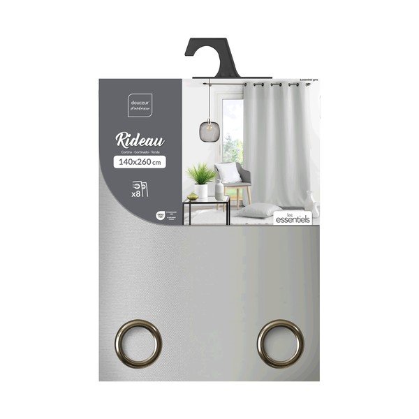Světle šedý závěs 140x260 cm Essentiel – douceur d'intérieur-image-3