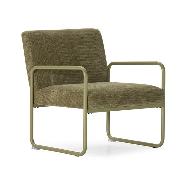 Zelené žinylkové křeslo Vince – MOME