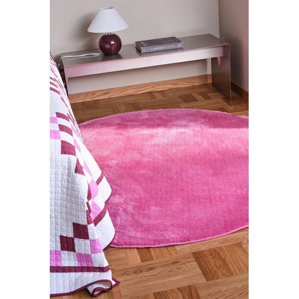 Růžový kulatý koberec ø 160 cm Coral – Jotex-image-1