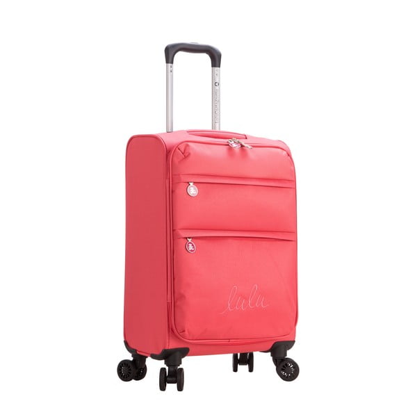 Růžové zavazadlo na 4 kolečkách Lulucastagnette Luciana, 101 l-image-4