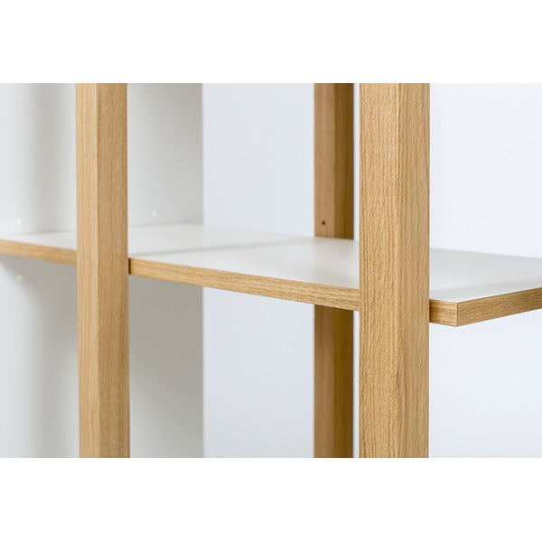 Bílá knihovna v dekoru dubu 90x210 cm Newbury - Woodman-image-4