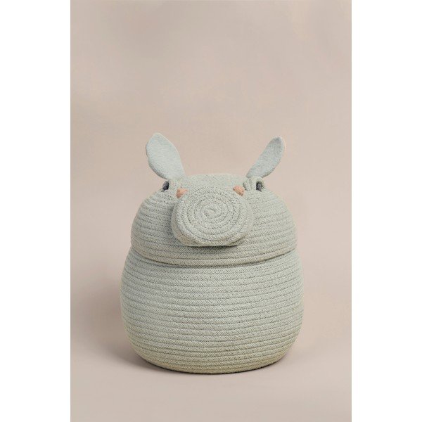 Světle šedý látkový dětský koš na hračky ø 25x30 cm Henry the Hippo – Lorena Canals-image-4