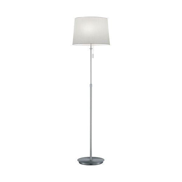 Stojací lampa ve stříbrné barvě s textilním stínidlem (výška 180 cm) Lyon – Trio-image-3
