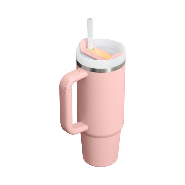Broskvová termoska s brčkem z nerezové oceli 890 ml Quencher H2.O FlowState™ Tumbler Peach Rose – Stanley-image-2