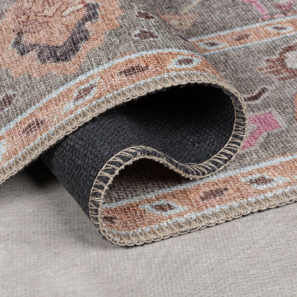 Světle zelený pratelný koberec 115x170 cm Una Floral – Flair Rugs-image-2