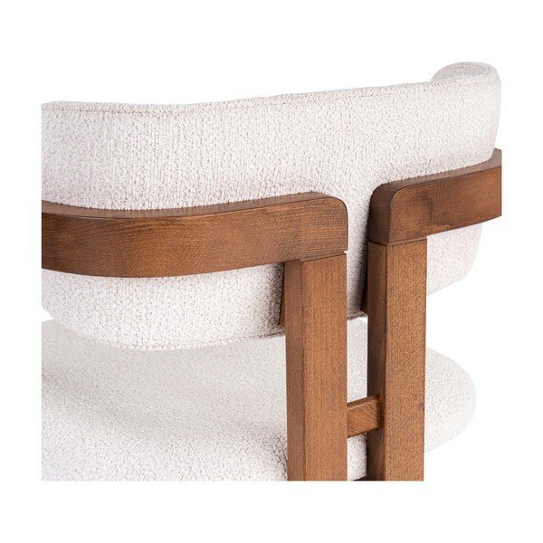 Bílé jídelní křeslo s područkami Toscana – Kalune Design-image-4