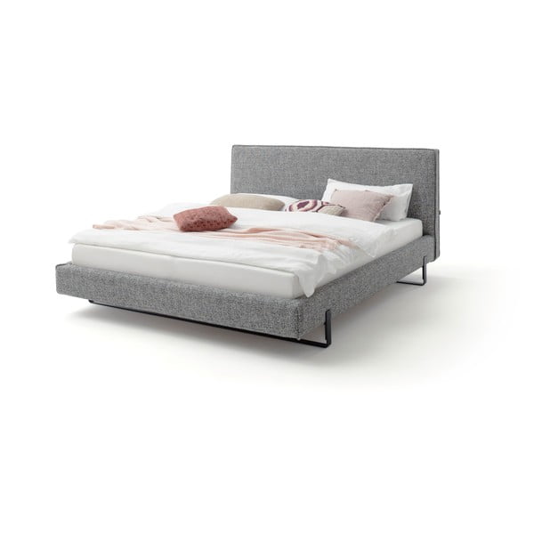 Šedá čalouněná dvoulůžková postel bez roštu 180x200 cm La Gomera – Meise Möbel-image-4