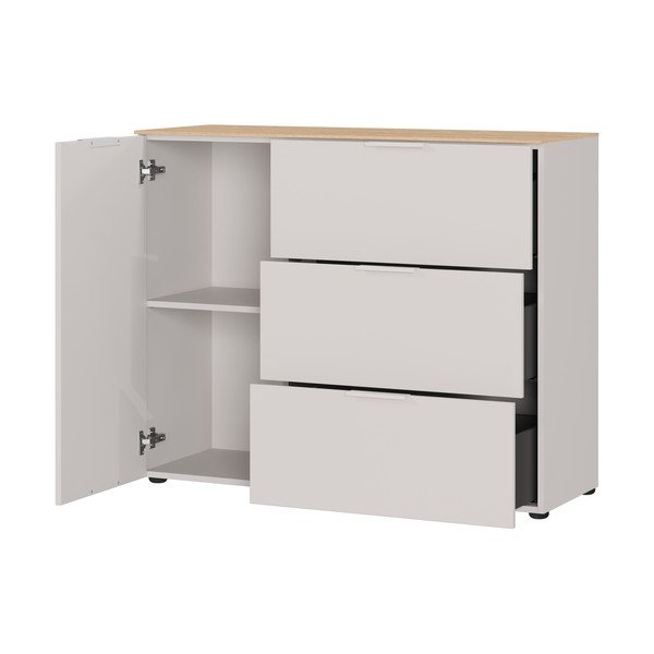 Krémová matná skříňka 109x98x40 cm Savoca – Germania-image-4