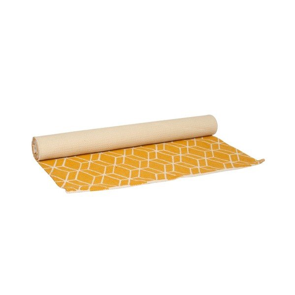 Koberec Hexagon Yellow, 140x70 cm
