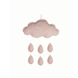 Světle růžová závěsná dekorace Little Nice Things Mobile Clouds