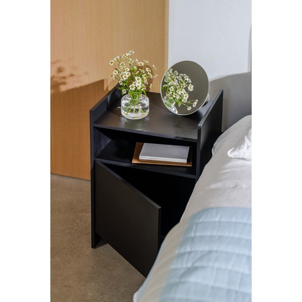 Černý noční stolek s poličkami Toopt – noo.ma-image-3