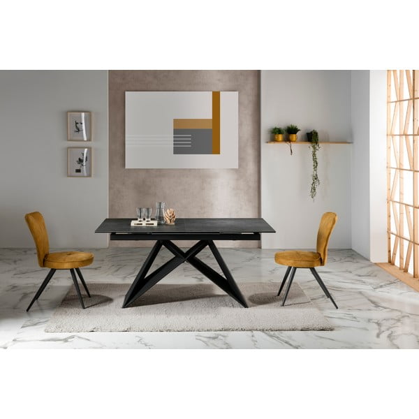 Černý rozkládací jídelní stůl Marckeric Hara-image-1