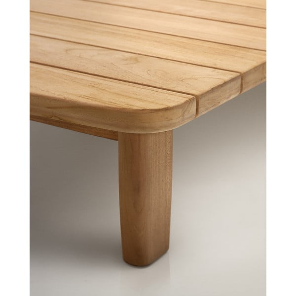 Zahradní odkládací stolek z teakového dřeva 70x140 cm Tirant – Kave Home-image-4