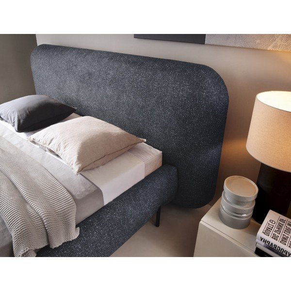 Modrá čalouněná dvoulůžková postel s úložným prostorem s roštem 160x200 cm Pointt – ELTAP-image-3