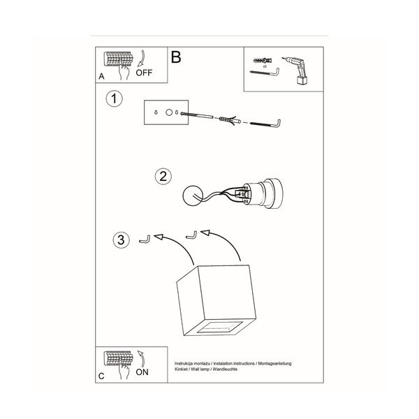 Černé nástěnné svítidlo Leo – Sollux-image-4