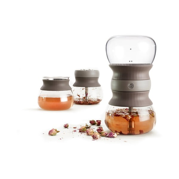 Světle hnědá skleněná konvice na čaj se sítkem 500 ml – Lékué-image-4