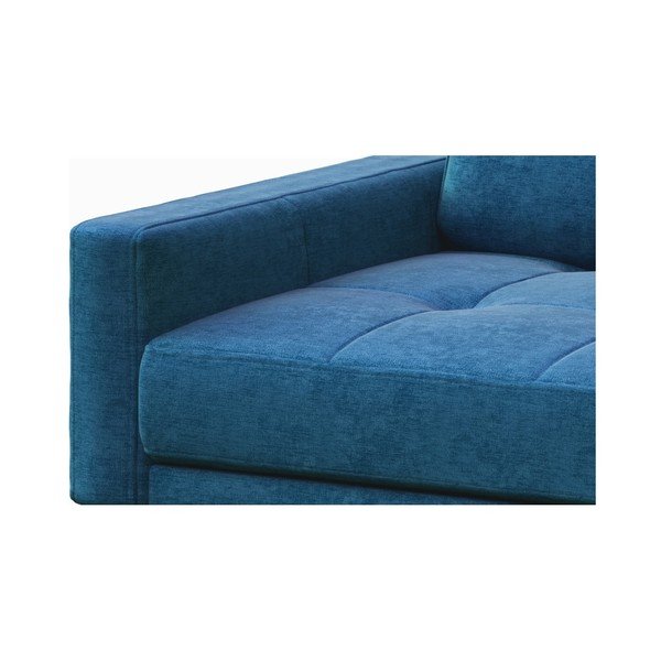 Modré křeslo s dřevěnými nohami MESONICA Musso Tufted-image-3