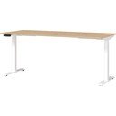 Polohovací pracovní stůl s elektricky nastavitelnou výškou s deskou v dubovém dekoru 80x180 cm Jet – Germania